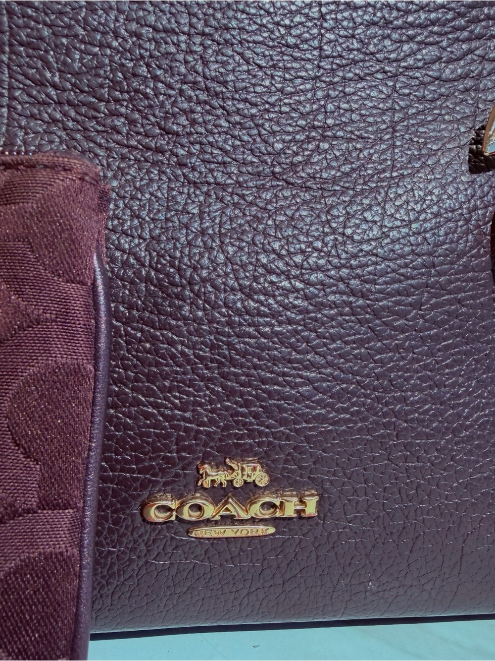 Coach Dark Brown/Burgundy Leather & Suede Satchel + Coordinating Wristlet - Picture 13 of 14